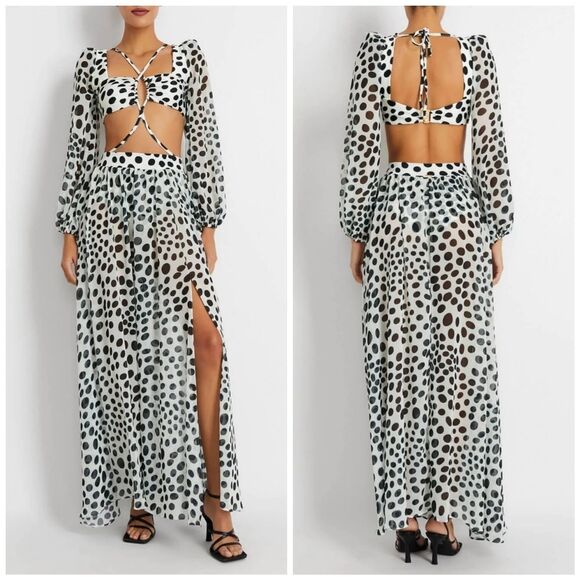 NWT PatBO Bossa Long Sleeve Cutout Dress - Picture 3 of 16